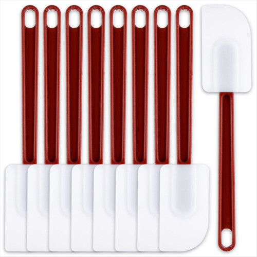 9 Pcs Silicone Rubber Spatula, Heat Resistant, Non