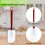 9 Pcs Silicone Rubber Spatula, Heat Resistant, Non 4