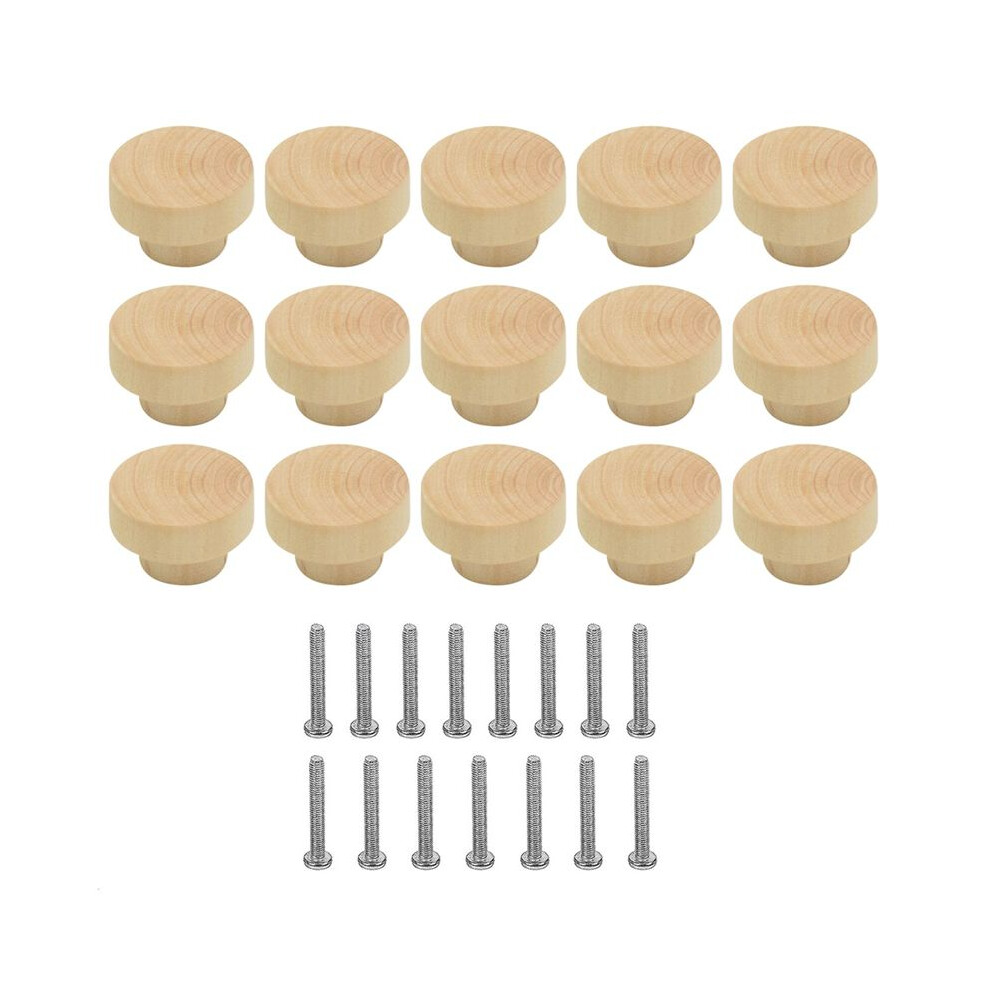 15Pcs Wooden Drawer Knobs, Furniture Cupboard Knob 4851707681223