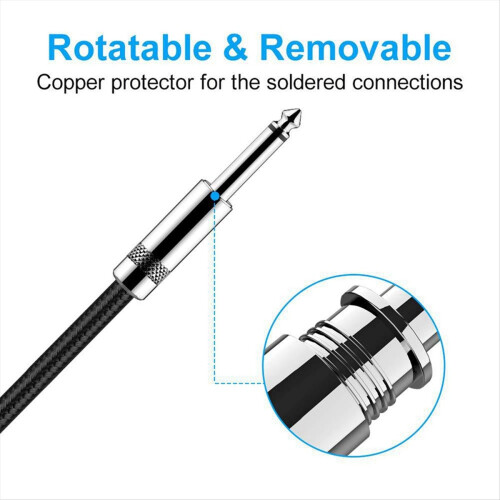 Straight-to-Straight Microphone Audio Cable 6.35mm 2