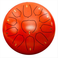 Orange Color 10-Inch 11-Tone Outdoor Rain Drum, Ga