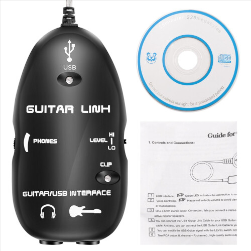 Guitar to USB Interface Link Cable Adapter MAC/PC 2