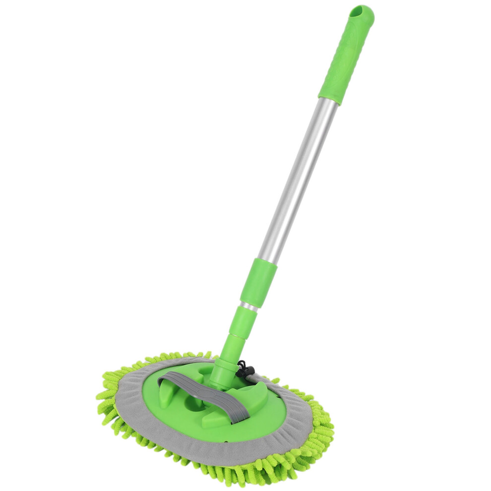 2 In 1 Car Wash Mop Mitt With Long Handle, Chenill 4851707620079