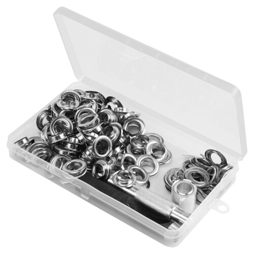 120 Sets Grommet Eyelets Tool Kit, Kit 1/2 Inch wi 2