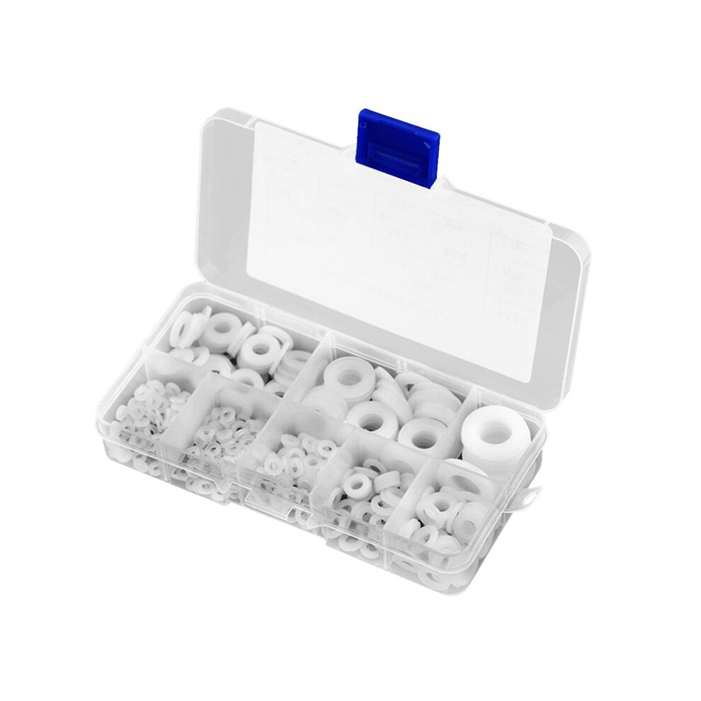 500Pcs White Nylon Flat Washer Gasket Set M2 M2.5 4851707678896