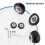 2 Sets of Luggage Suitcase Replacement Wheels Axle 6