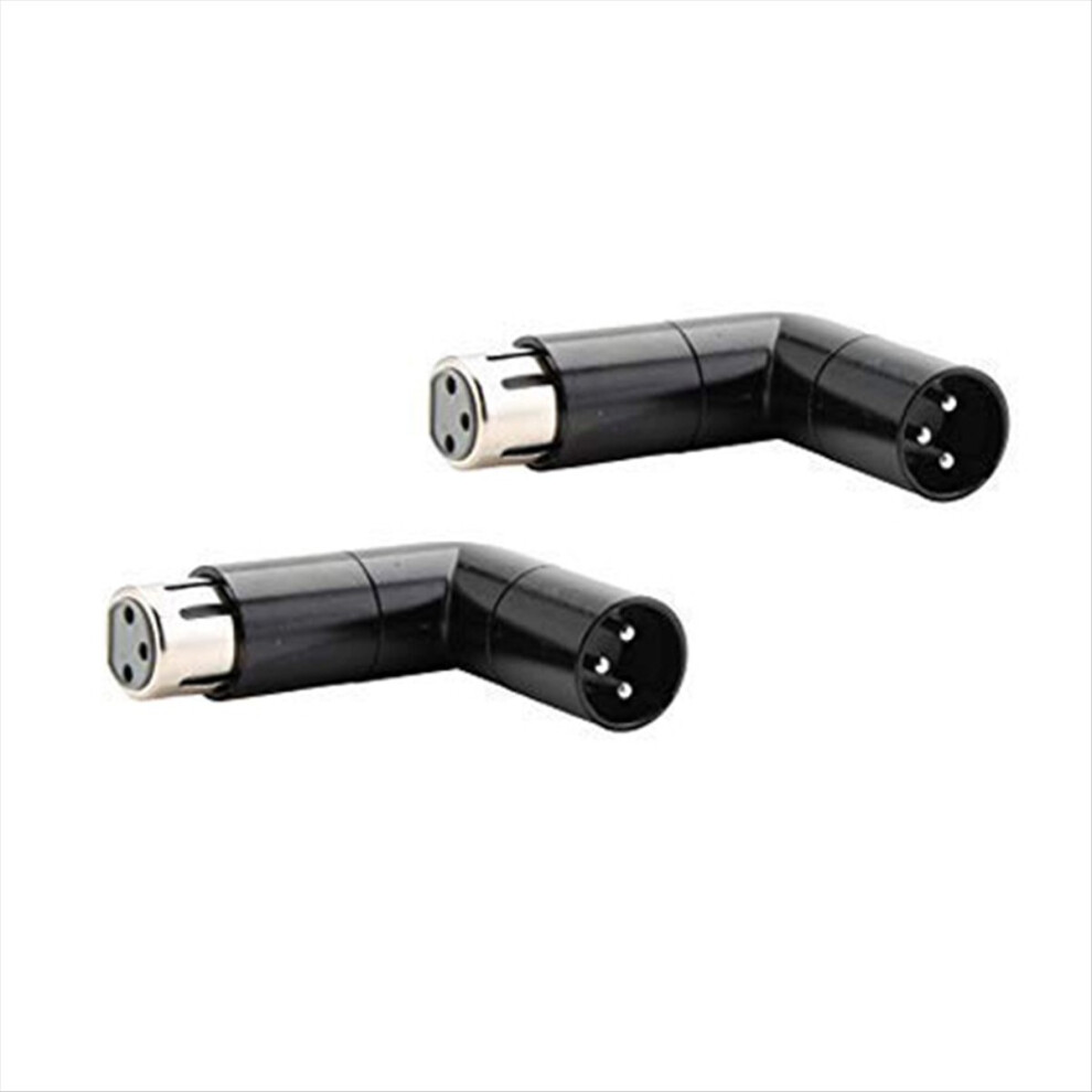 2Pcs Rotatable Xlr Angle Adapter Dual Male And Fem 4851707687867