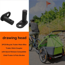 2PCS Bicycle Trailer Hitch Bike Coupler with Quick