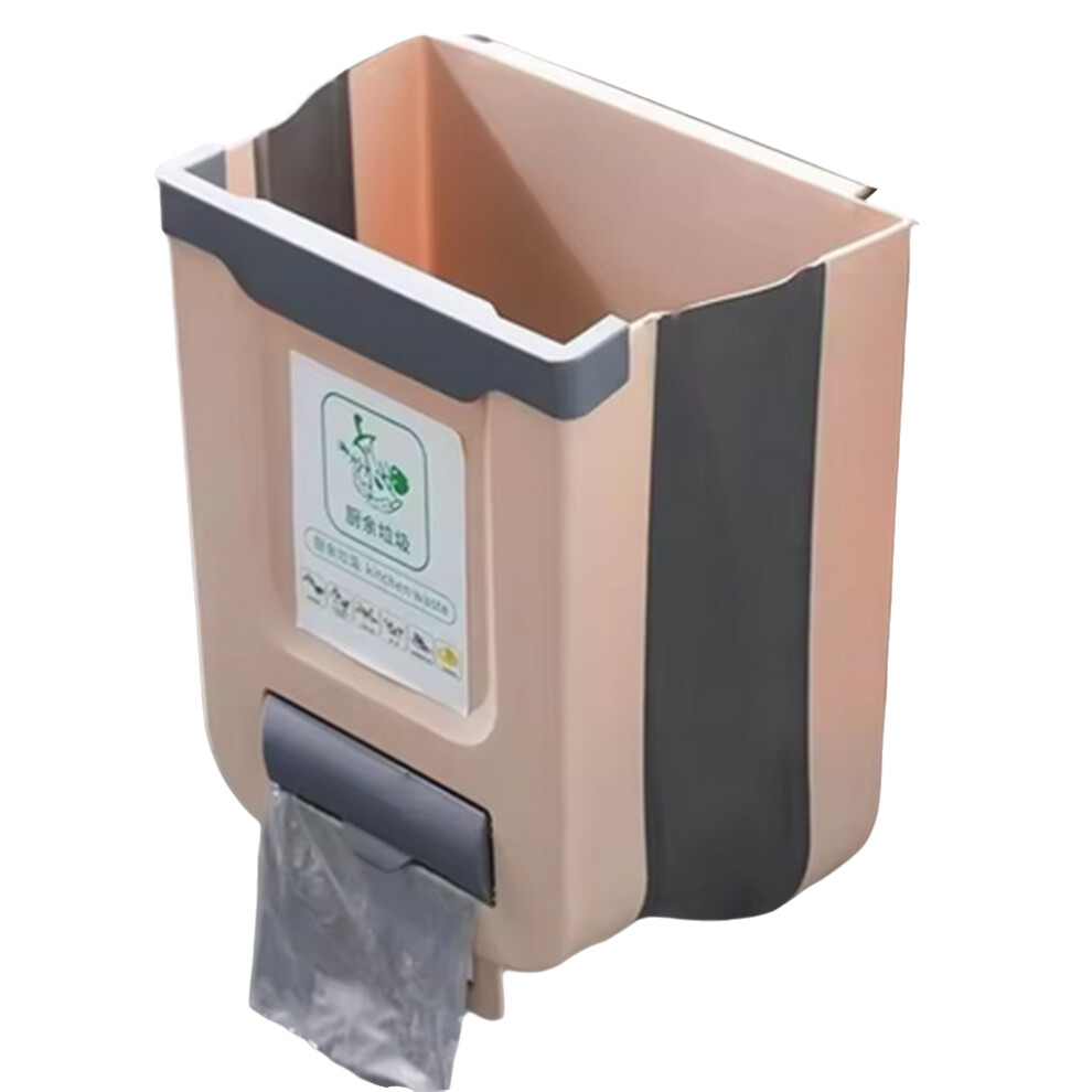 Kitchen Folding Trash Can Wall Mounted Cabinet Doo 4851707617611