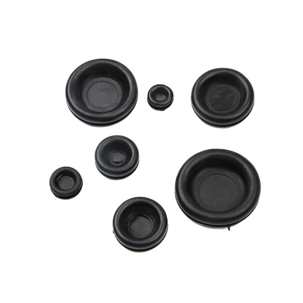 170Pcs 7 Sizes Rubber Grommet Assortment Kit, Fire 4851707680967