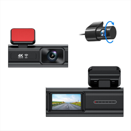 4K WIFI Mini Dash Cam CAR DVR, Dual Lens Front & R 2