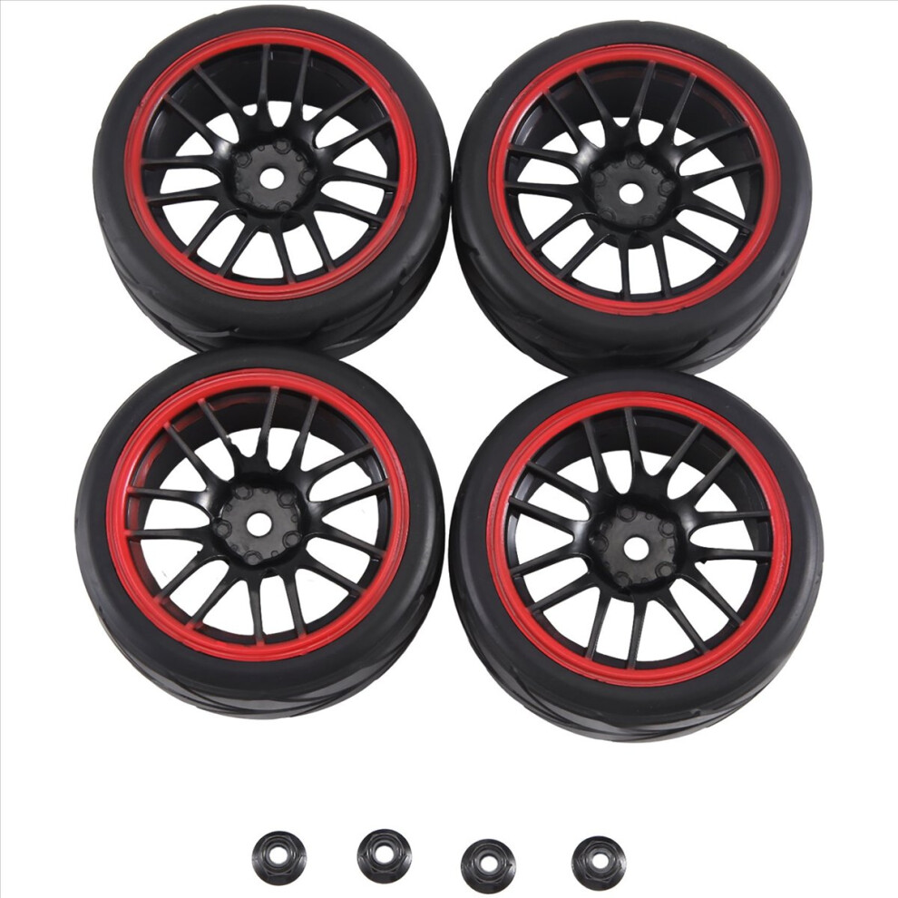 4Pcs 12Mm Hex Wheel Rims & Od 2.59Inch Rubber Tire 4851707697675