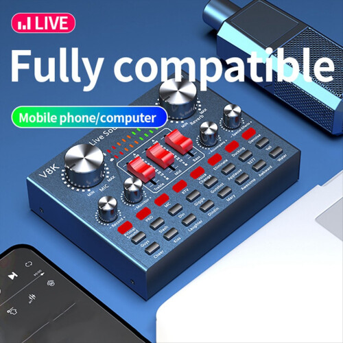 V8K Audio USB External Sound Card Multi Portable M 2
