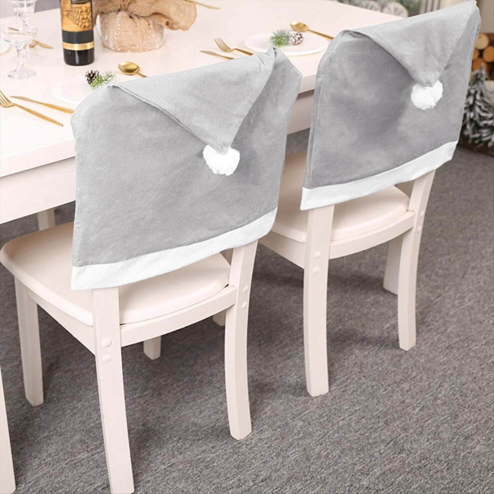 4 Pieces Christmas Chair Covers Decor, Santa-Claus 4851707609647