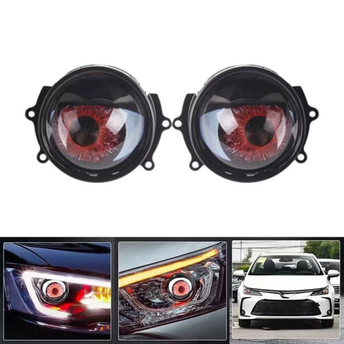 Universal 3 Inch Car LED Devil Eyes Dynamic Eye He 2