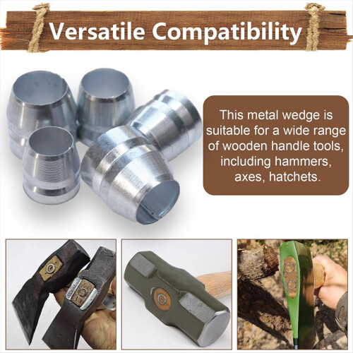 42 PCS Round Axe-Handle Wedge Safety Handle Metal 2