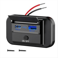 Dual Quick Charge USB QC3.0 and PD3.0 RV Outlet 12