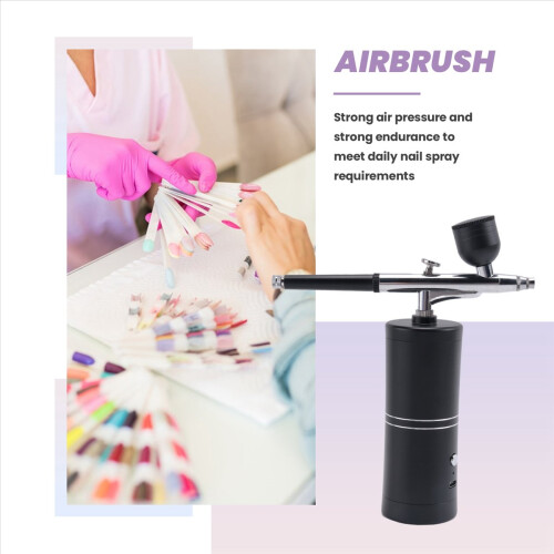 Airbrush Kit with Compressor Rechargeable Cordless 2