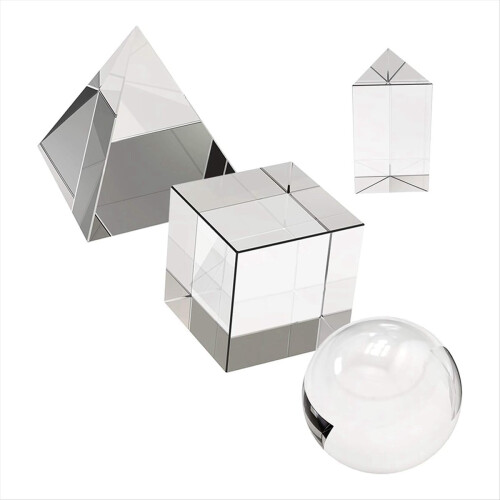 4 Pack K9 Optical Crystal Photography Prism Set,In 1
