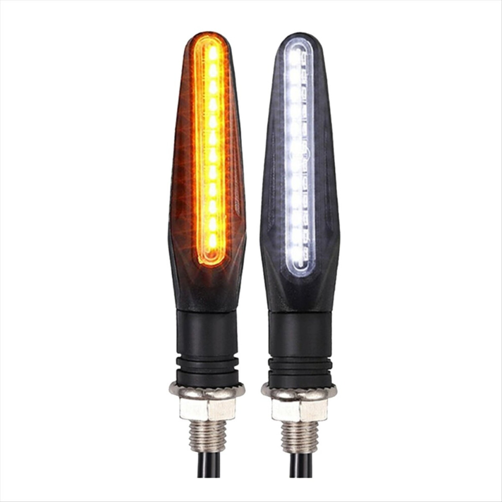 24Led Motorcycle Turn Signal Lights Dy White/Amber 4851707610407