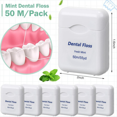 60 Pack Dental Floss Bulk Mint Flavored 50m Each T 2