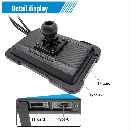 Motorcycle DVR Dash Cam Portable 5 Inch Wireless C 2