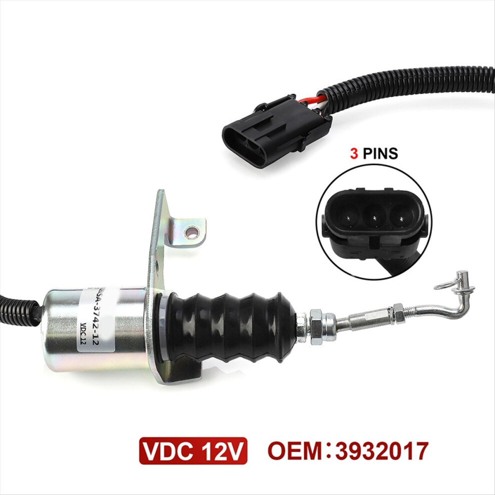 12V Fuel Shut Off Solenoid For Deutz Start 1751Es 4851707650243