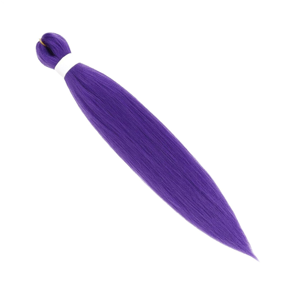 Purple Braiding Hair, 26 Inch PreStretched Texture Synthetic Fiber Extensions, 2Pack For Braids, Halloween Cosplay
