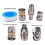 3Pcs Sewer Jetter Nozzle Rotating Button Nose Stai 5
