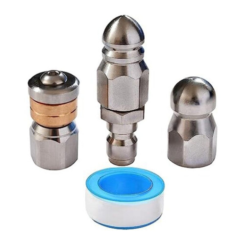 3Pcs Sewer Jetter Nozzle Rotating Button Nose Stai 1