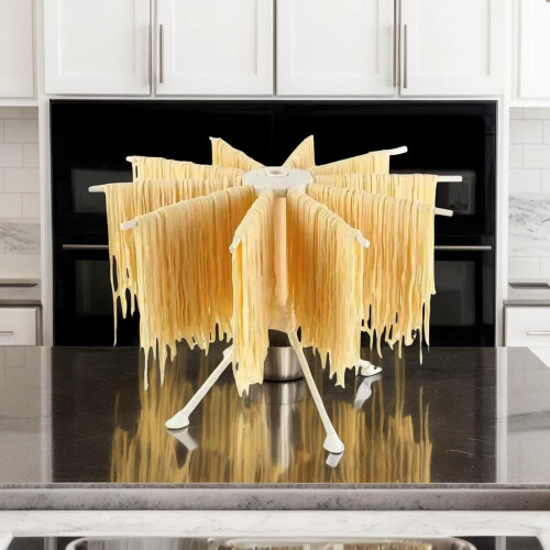 Pasta Drying Rack Foldable ABS Pasta Dryer Stand Spaghetti Noodle Holder Collapsible Kitchen Organizer Compact 1