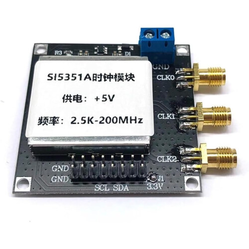 2.5K200MHz Clock Signal Generator Module,  Frequency Square Wave Generator, Compatible TFT Display DIY 2