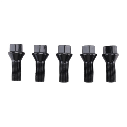 5Pcs M14 x 1.25 Black Wheel Locking Lug Bolt Nut S 1