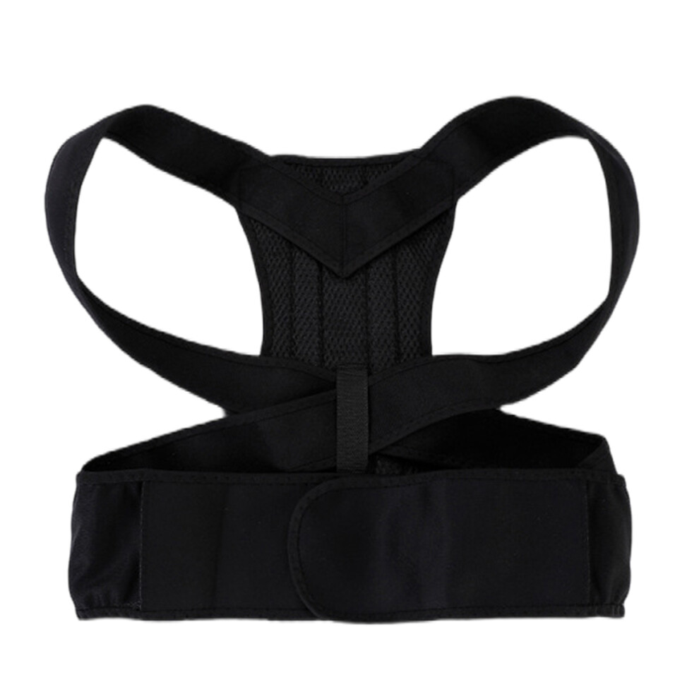 Breathable Pose Corrector Belt For Spine Alignment And-Black L