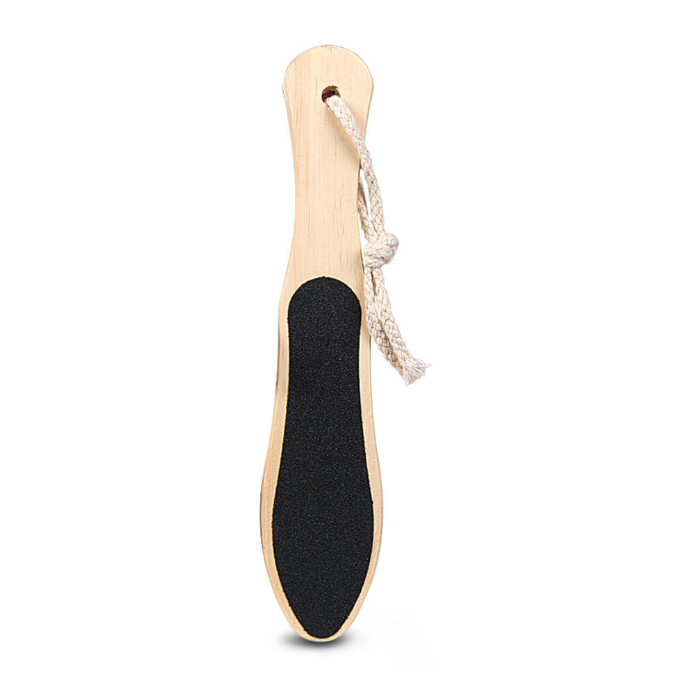 Wooden Foot Scraper Two Grit Surfaces For Deaded Skin-Pointed