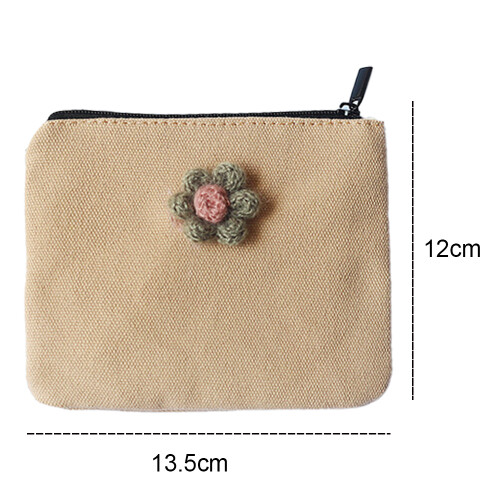 Portafoglio con cerniera in cotone, resistente nylon Oxford per donna con design che garantisce privacy e riservatezza, e design portatile, adatto 1