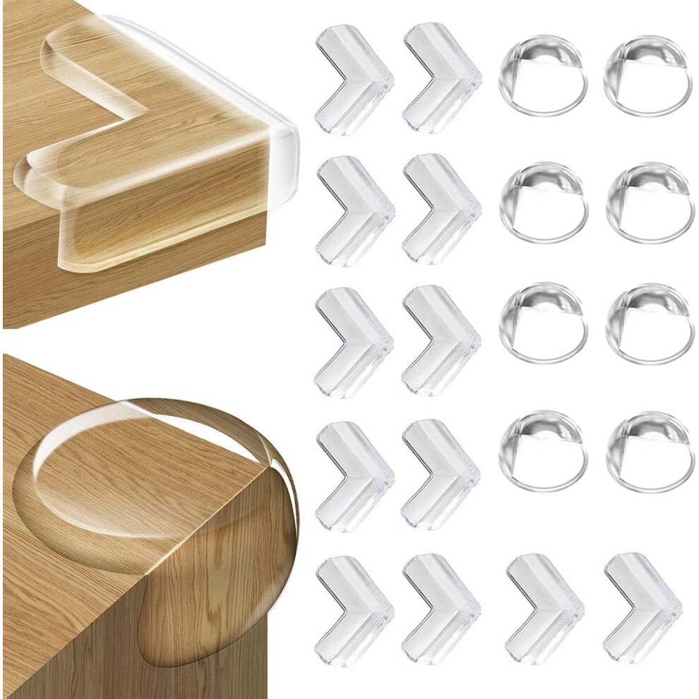 Versatile Usage Corner Protectors, Non-Toxic Safety Bumpers Clear and Transparent, Easy Install Super Value Pack For Your Home's Furniture