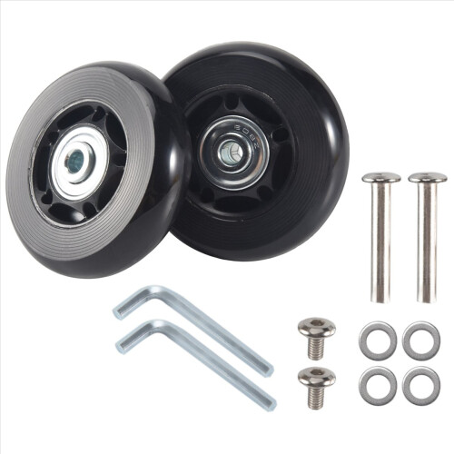 2 Set Luggage Suitcase Replacement Wheels Axles Ru