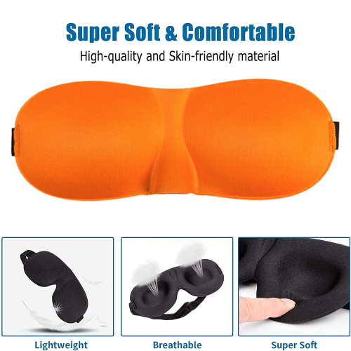 Μάσκα ύπνου Memory Foam Bliss, πλήρης απόφραξη φωτός που εξασφαλίζει αδιάλειπτο ύπνο με 2