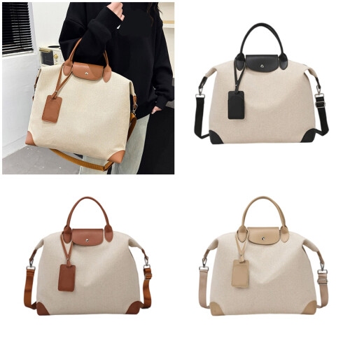 Spacious Multi Purpose Shoulder Bag Handbag for Short-Khaki 2