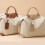 Spacious Multi Purpose Shoulder Bag Handbag for Short-Khaki 7