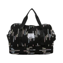 Stylish Shoulder Bag Travel Bag Overnight Bag Gym Bag-Black