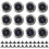 12 Pack Solar Lights Outdoor Garden 8 LED Disk IP6 1