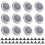 12 Pack Solar Lights Outdoor Garden 8 LED Disk IP6 4
