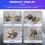 2Pcs Universal LED Black Mini Tiny Small Indicator 7