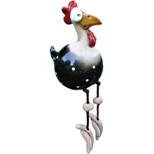 Scultura di pollo in resina, decorazione da giardino che invita al riso e alla gioia