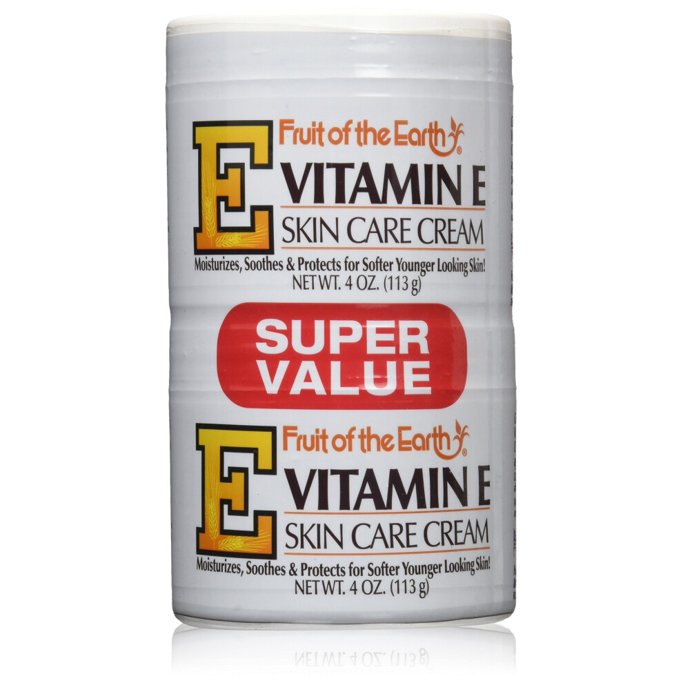 Fruit Of The Earth Cream Vitamin-E 4 Oz. + 4 Oz. Jar (Case Of 6)