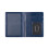 Lightweight PU Leather Passport Organizer Embossed Pattern-Blue 1