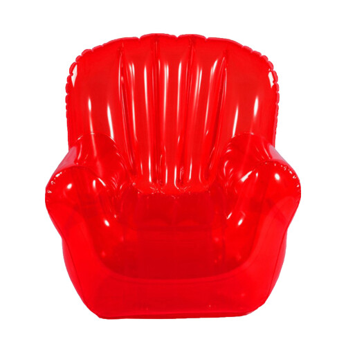Transparentes aufblasbares PVC-Sofa,-Transparentes Rot