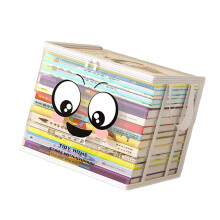 Boîte de rangement de livres pliable, gain de-Toujours souriant